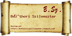 Báthori Szilveszter névjegykártya