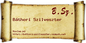 Báthori Szilveszter névjegykártya